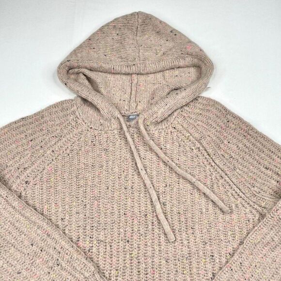 AERIE Open Road Speckled Sweater Hoodie Oversized Wool Blend - Picture 6 of 10